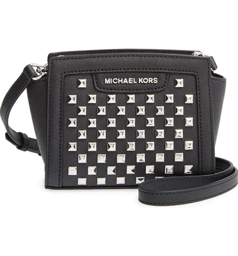 michael kors selma studded mini|selma mini crossbody bag.